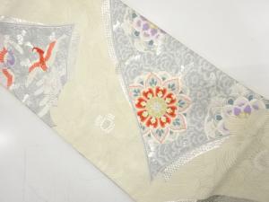 荒波に鳳凰・華紋織り出し　袋帯